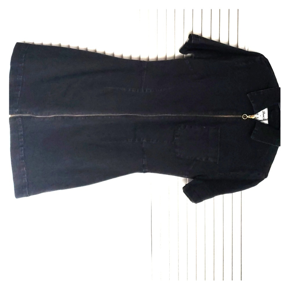 Denim black dress